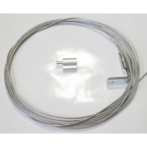 Kit de fixation filin acier longueur 4m Ø 1.5mm avec équerre 90° + verrou One Way BLM 641390 (1/5)