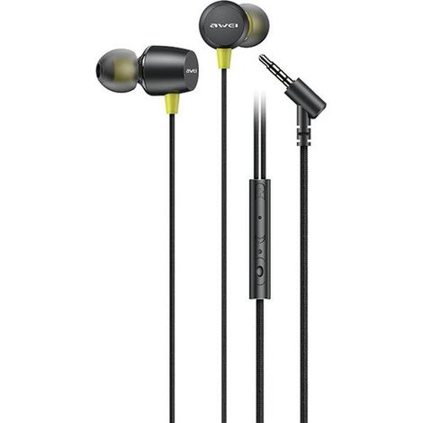 Cuffie stereo AWEI L5 con jack da 3,5 mm, colore nero.