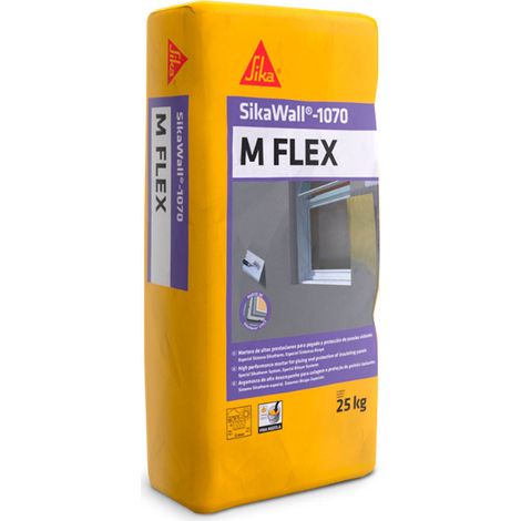 SikaWall®-1070 M-FLEX - Mortero deformable para aislante SATE - 25 kg - Saco - Gris claro