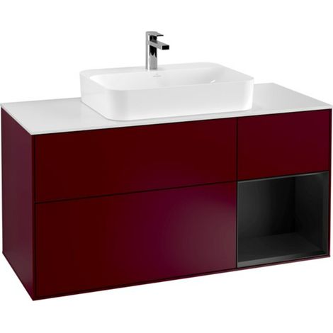 V&B Waschtischunterschrank Finion 120cm, Pl wh. m, Reg re bla m Lac, Peo m (1/2)
