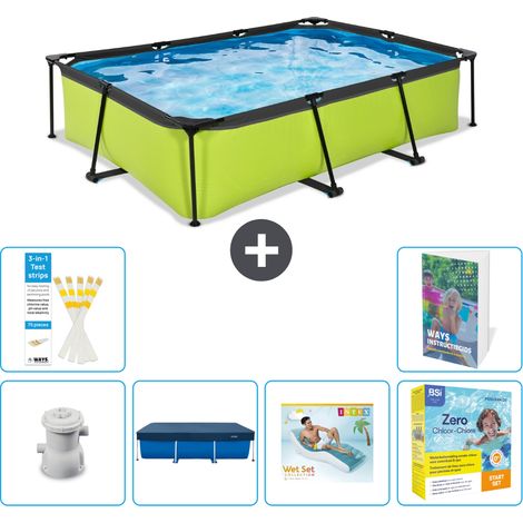 Exit Pool Rechteckig - 300x200x65 cm - 7-teilig S309
