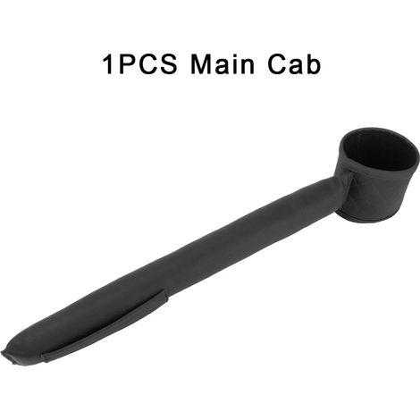 Sacoche de rangement auto créative (Noir A) avec poche de remplissage pour l'espace entre les sièges, rembourrage doux, coussin anti-fuite et support pour téléphone avec bande en PU. Accessoires auto. (1/5)