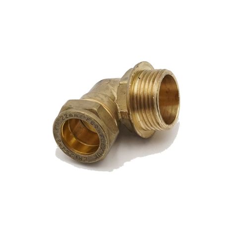 PrimaPlus 22mm x 1" Male Compression Elbow Fittings - 10 Pack (1/3)