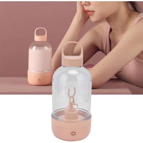 Automatischer Mixbehälter für Proteinpulver 400ml, tragbar, USB-aufladbar, rosa, für Milchshakes. (1/5)