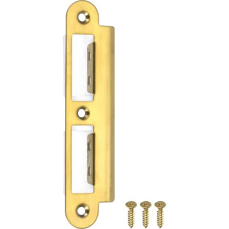 Plaque de Gâche de Porte 145mm x 36mm en Acier Inoxydable 201 (1/4)