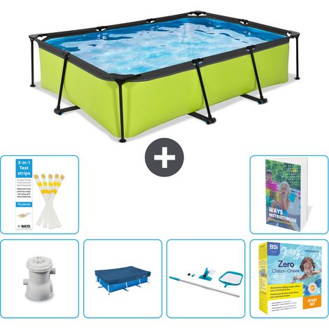 Exit Pool Rechteckig - 300x200x65 cm - 7-teilig S202