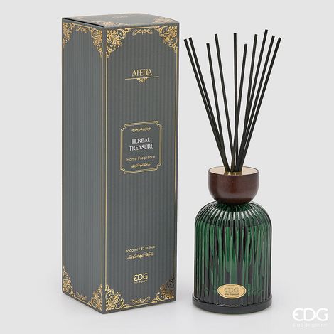 EDG Enzo De Gasperi Profumatore Bottiglia Atena Herbal Treasure H20 Ø11 cm – Profumo per Ambiente (1/2)