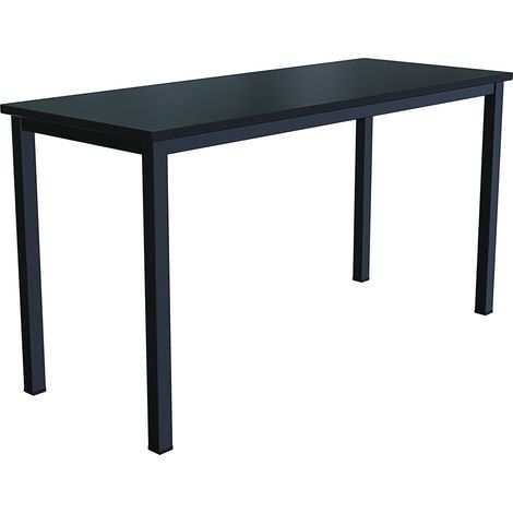 Elko - Tavolo da pranzo in legno e gambe in acciaio nero 138 x 55 x 73 cm (1/5)