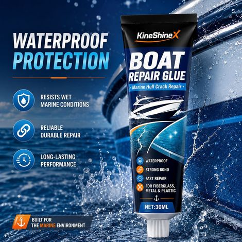 KineShineX Marine-Reparaturkleber – Starke Wasserdichtigkeit zur Reparatur von Rissen in Booten, Kunststoffjachten und Fischerbooten – Leckabdichtung (1/5)