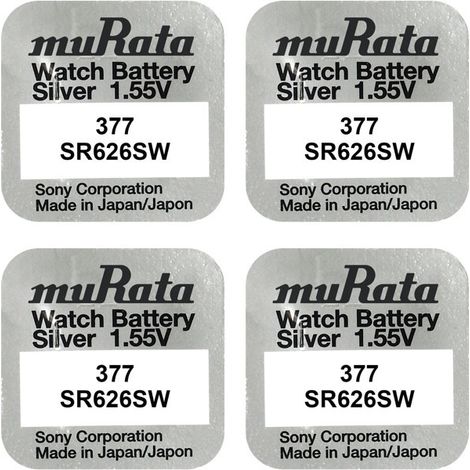 .4 piles Murata Sony 377 SR626SW.