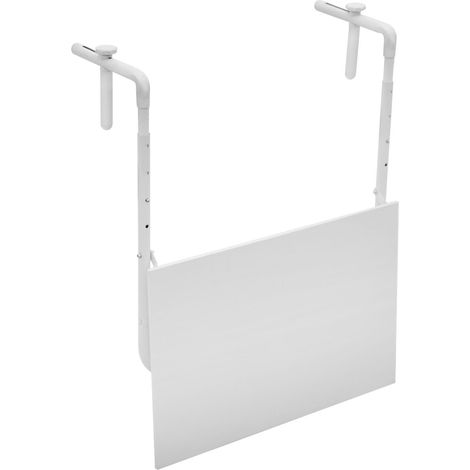 Tavolino Pieghevole da Ringhiera 60x52 cm Ringhiera in Ferro Bianco (1/2)
