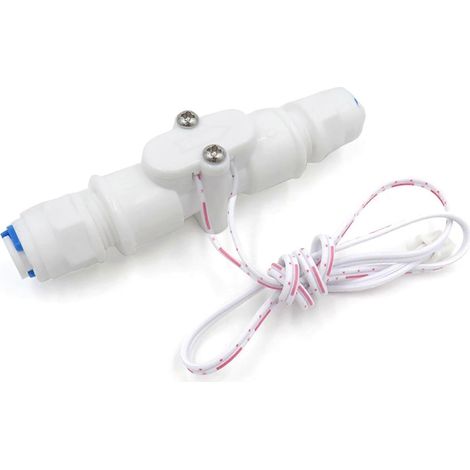 Capteur de débit d'eau à connexion rapide 1/4 pouce, interrupteur de niveau, débitmètre à effet, compteur de fluide 0,3-6 L/min (1/5)