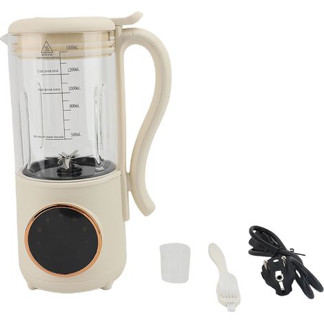 Mixeur automatique multifonctionnel pour laits de soja et végétaux, 1,4 L, avec lames en acier, affichage LED, pour usage domestique, prise européenne. (1/2)