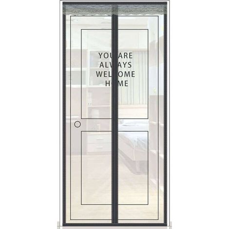 Anti-Insectes Fermeture Automatique Moustiquaire Magnétique 120x210cm(47x83inch) (1/5)
