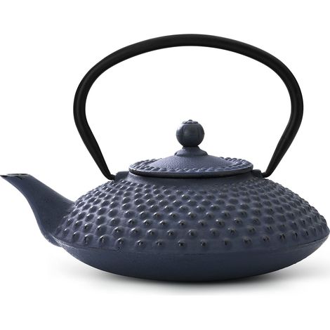 Bredemeijer G002B Jing - Teiera Orientale in ghisa con Manico, 1,25 Litri, Colore: Blu (1/5)