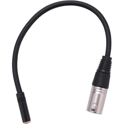 Adaptateur pour microphone stéréo XLR mâle 0,3 broche vers connecteur audio femelle 3,5 mm (1/5)
