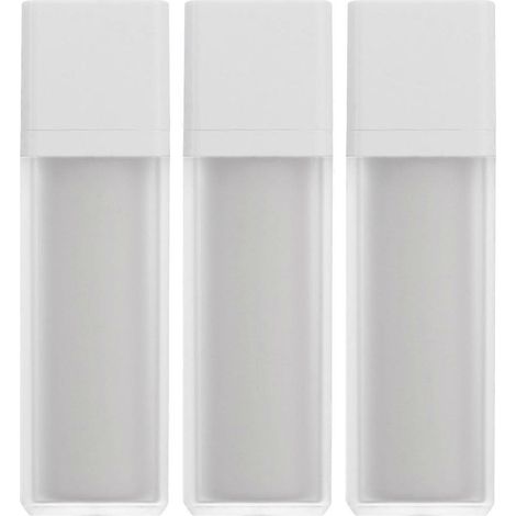 Lot de 3 flacons à pompe airless rechargeables, vides, pour lotion de voyage, avec pompe à vide-16.2x3.6cm