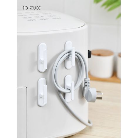 Filiyano – Organisateur de câbles pour appareils électroménagers - Lot de 4 enrouleurs et supports de câbles (1/4)