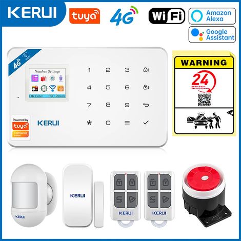 (Pack 1) Système d'alarme de sécurité intelligent WIFI GSM, compatible avec la maison intelligente Alexa, antivol. (1/5)