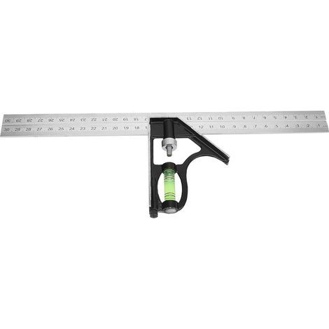 300 mm verstellbarer Präzisionswinkel mit Libelle für 45°/90°-Winkel (1/5)