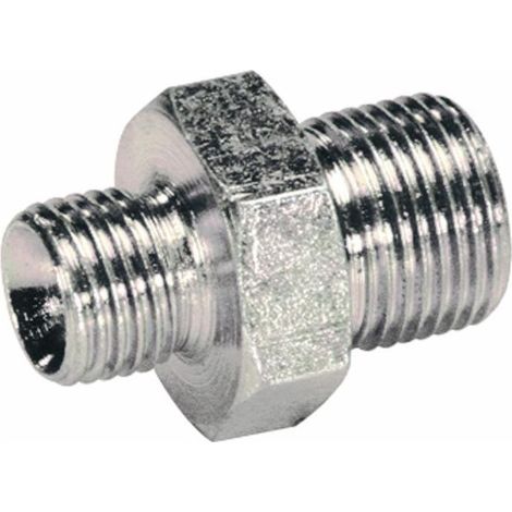 Raccord de réduction mâle 1/2' – mâle 3/8' – Lot de 5 – Raccord acier pour filetage plomberie – Longueur 38,5mm (1/3)