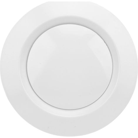 Ortviai Grille de ventilation ronde réglable 100 mm en ABS pour salle de bain, salon ou chambre