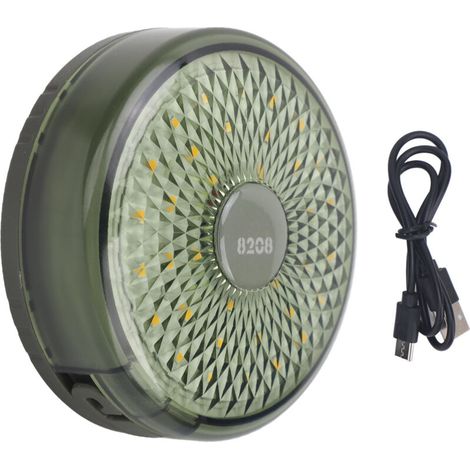 Guirlande lumineuse de camping d'extérieur, rechargeable, chargement USB, protection IPX4 résistante à l'eau pour tente, vert,DUBUNS (1/5)