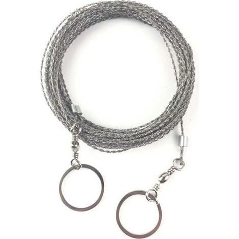Scie à fil de poche en acier inoxydable,Compacte,Outil de sciage d'urgence portable,Scie à main,Pour couper des arbres,10 m-Karteo (1/4)