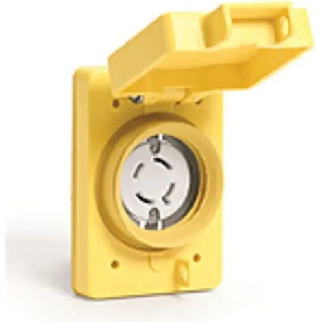 [GEBRAUCHT] B-Ware Molex Steckdose Buchse Verriegelung Woodhead 130147 Nema L15 30 Gelb 3 Phasen