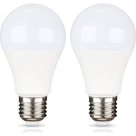 E27 9W 12V LED Kaltweiß 6500K für Camping, entspricht 75W Halogen, AC/DC 12V 24V E27 LED-Lampe für Solarpanel/Garage/Garten, nicht dimmbar, 2er-Pack [Energieklasse A+]
