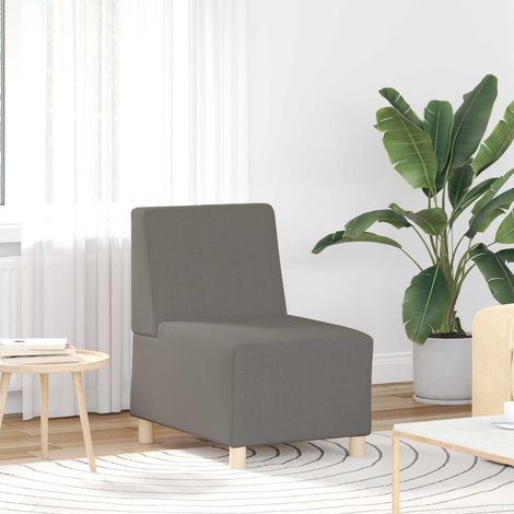 Modulares Armfreies Sofa Hellgrau 55 x 74 x 82 cm Cordstoff