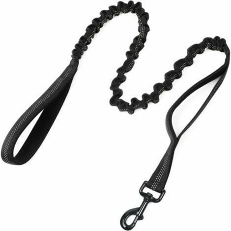 CHOYCLIT Laisse Chien, Laisse pour Chien de Travail Militaire, Laisse Corde Élastique, Amortisseur Laisse, Bungee Laisse Réfléchissante avec 2 Poignées de Contrôle, Idéal pour Marche et Entraînement (1/5)