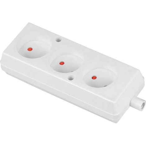 Tragbare Dreifachsteckdose 16A 2P 250V weiß GN-360