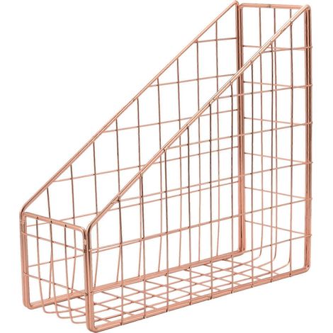 Rose doré Electroplated Iron Desktop Shelf File Magazine Book support (1/5)