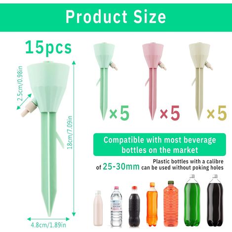 Système d'irrigation pour plantes en pot, 15 pièces, système d'arrosage automatique, arrosage des fleurs, vacances, arrosage de jardin, balcon pour plantes, plantes en pot, fleurs (1/3)