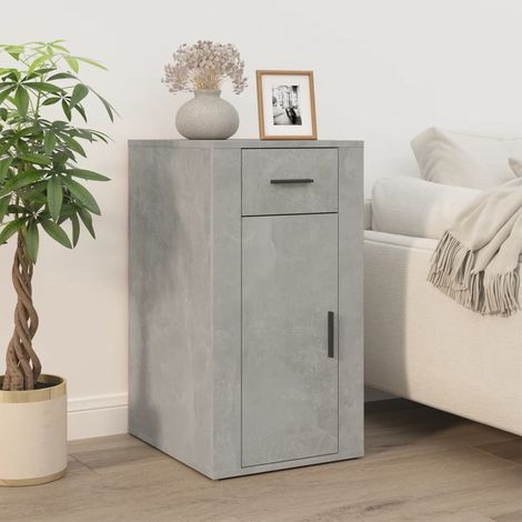 Armoire de bureau Meuble de Rangement Bureau Caisson de Bureau Gris béton 40x49x75 cm Bois d'ingénierie BZRNR273914 (1/5)