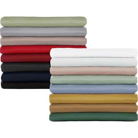 Drap-housse Blumtal Basic 180 x 275 cm - Drap-housse sans élastique - Marron (1/5)