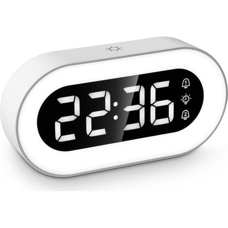 Réveil numérique pour enfants, horloge numérique LED, fonction répétition, 12/24 heures, alimentation USB, réveil numérique pour chambre et bureau (1/5)