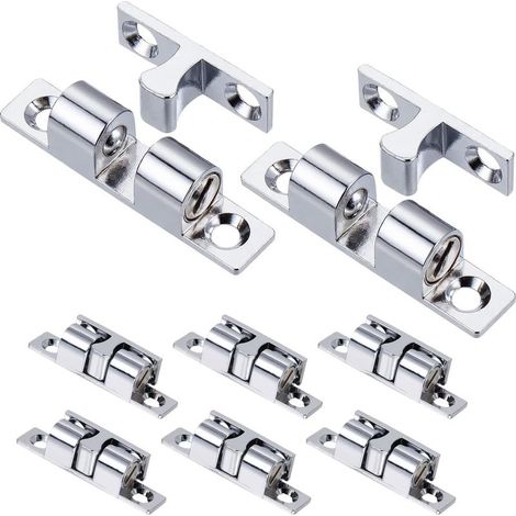 8 Pièces Loqueteau Porte inox Loquet à Double (1/5)
