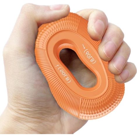 Griffring – Fingertrainer – Stärkt die Finger – Zwei Widerstandsstufen – 78,5 mm Durchmesser – Orange (1/5)