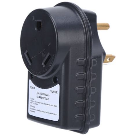 Adaptateur mâle-femelle 125 V 30 A avec protection contre les surtensions pour camping-cars (1050J) et indicateur LED — Convient aux camping-cars et caravanes (1/5)