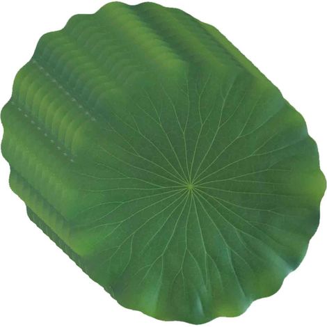 Ninfee artificiali Eease, decorazione acquatica, 10 pezzi, verde da 10 cm