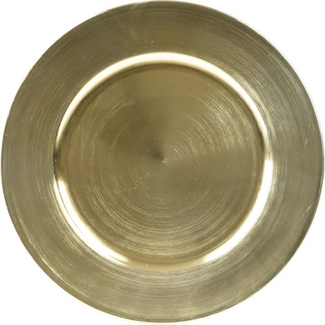 Dekoteller goldfarben Ø 33 cm - Kunststoff (1/2)