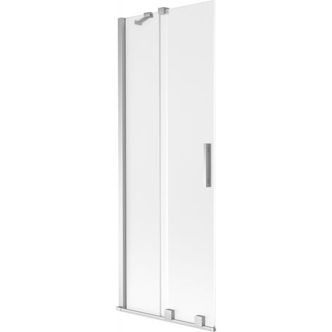 Paroi de baignoire Mexen Velar coulissante 2 volets 75 x 150 cm, givre, chrome - 896-075-000-31-01 (1/2)