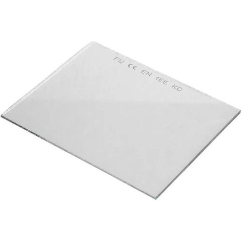Lentille de verre pour bouclier de soudure - 90x110 mm - transparent