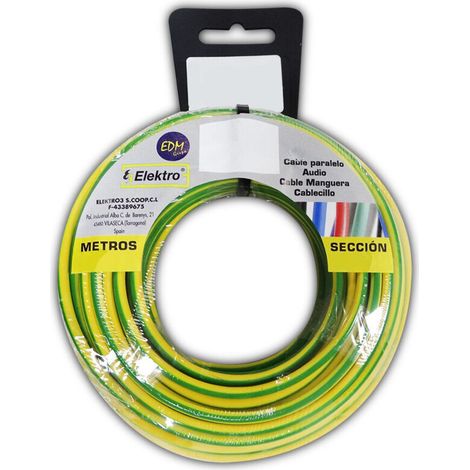 Bobine Fil électrique Flexible 6mm Bicouleur Sans Halogène 10m