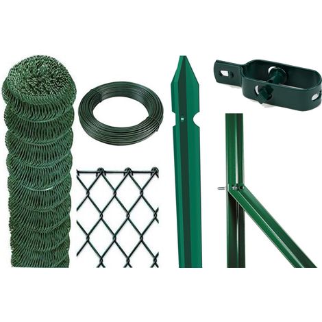 1KIT KIT RECINZIONE METALLICA DA 25MT CM 100 H MAGLIA 50X50 PALETTI DA INTERRARE (1/2)