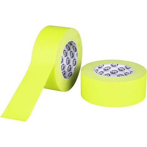 Nastro di segnalazione fluorescente Gaffer 6100, 50 mm x 25 m, giallo, in tessuto, impermeabile.