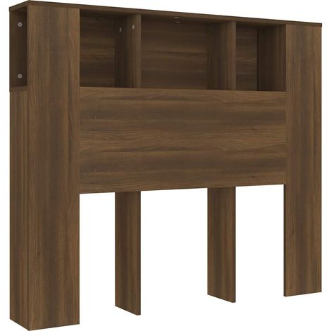 Maison Exclusive - Mueble cabecero color roble marrón 120x18,5x10 (1/5)