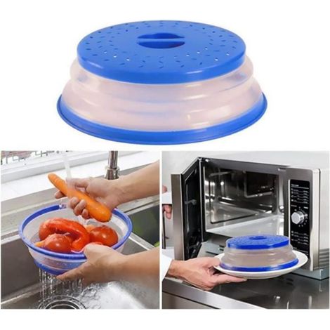 Cloche Micro-Ondes - Non spécifié - Rétractable - 2pcs - Protection Anti-éclaboussures - Passoire (1/4)